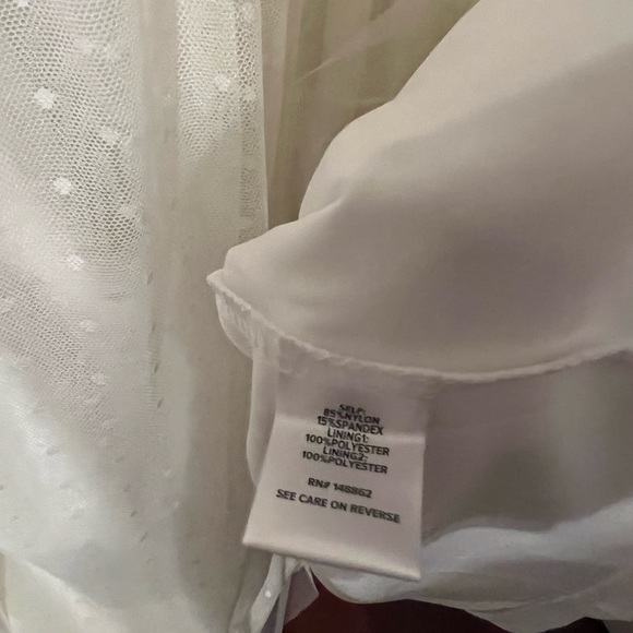 NWT torrid Special Occasion Ivory Dot Mesh Midi Skater Dress, size 18 - Picture 8 of 16